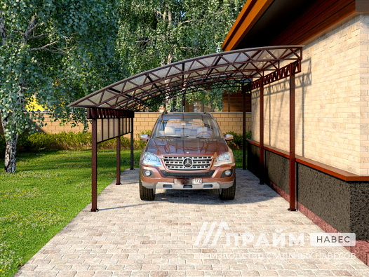 Навес для автомобиля односкатный №27 - фото 535
