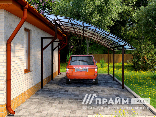 Односкатный навес для авто №3 - фото 500